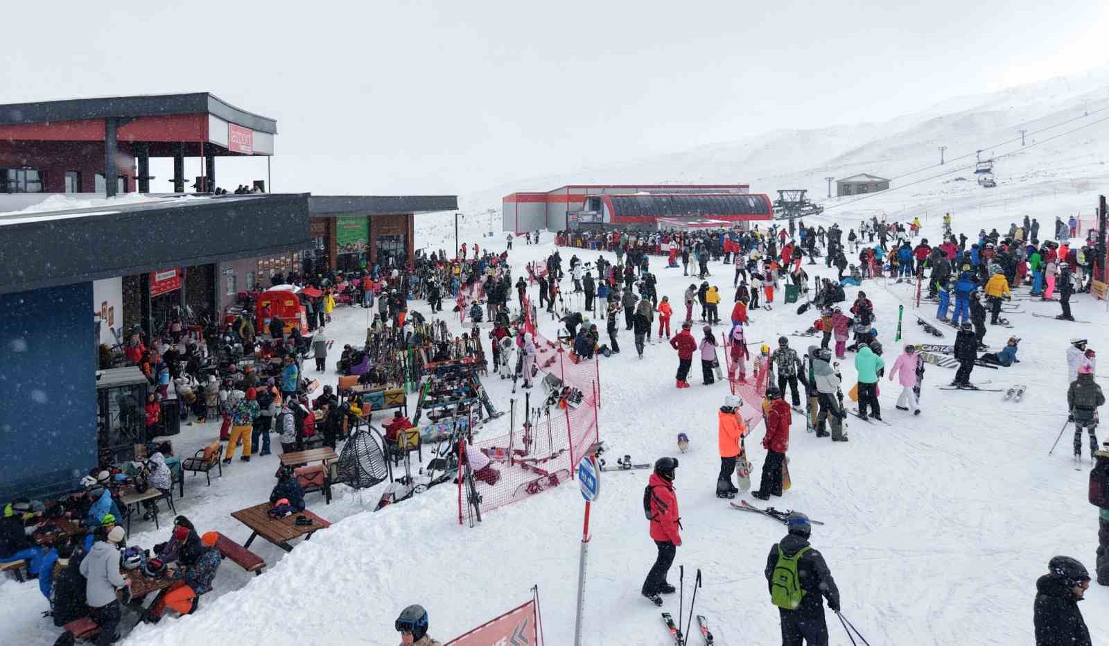 Erciyes sömestirin ilk hafta sonunda 250 bin kişiyi ağırladı