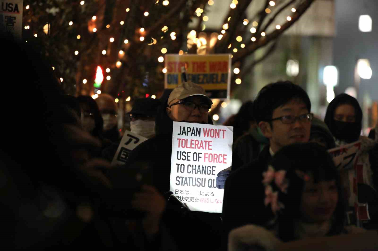 ABD’nin Venezuela saldırısı Tokyo’da protesto edildi