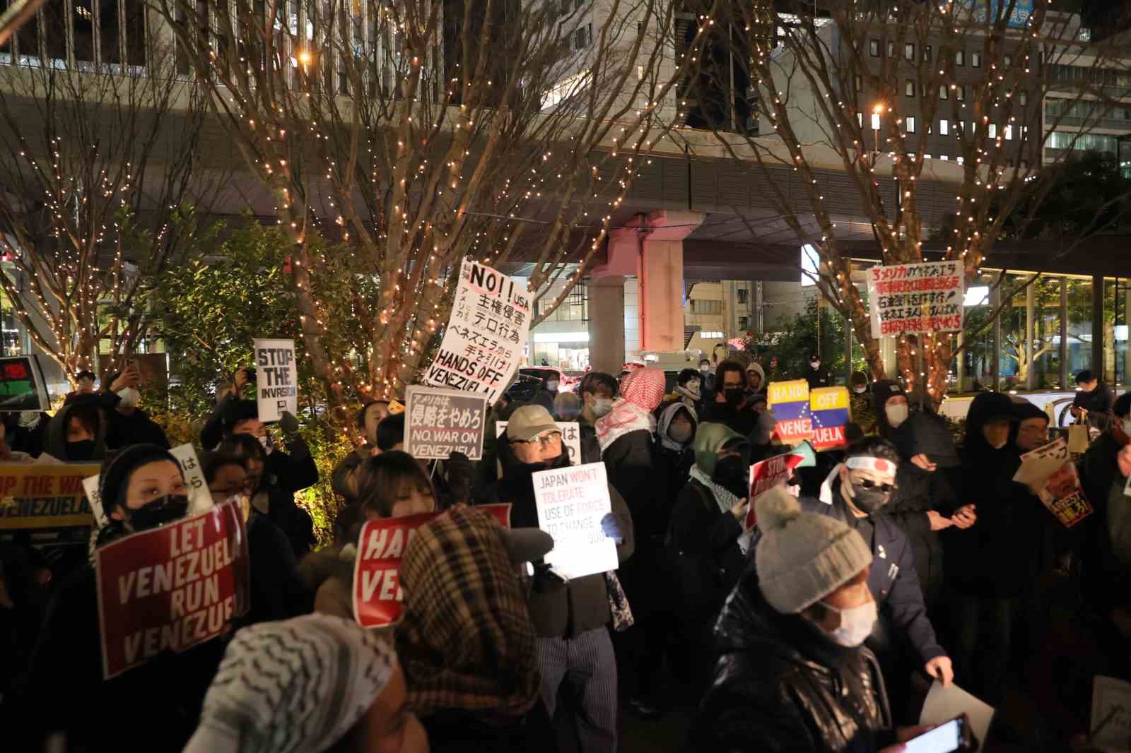 ABD’nin Venezuela saldırısı Tokyo’da protesto edildi