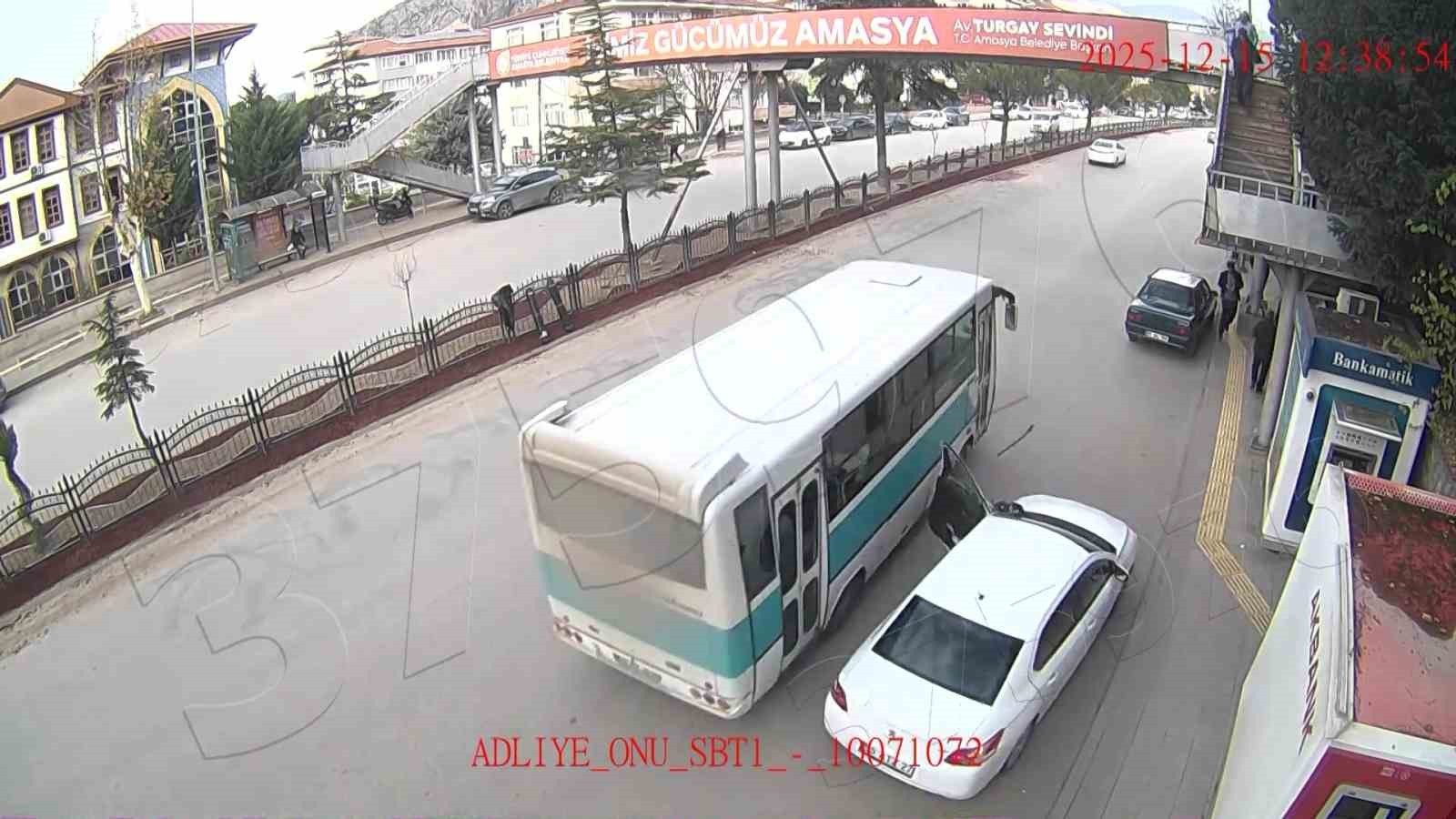 Amasya’da trafik kazaları kamerada