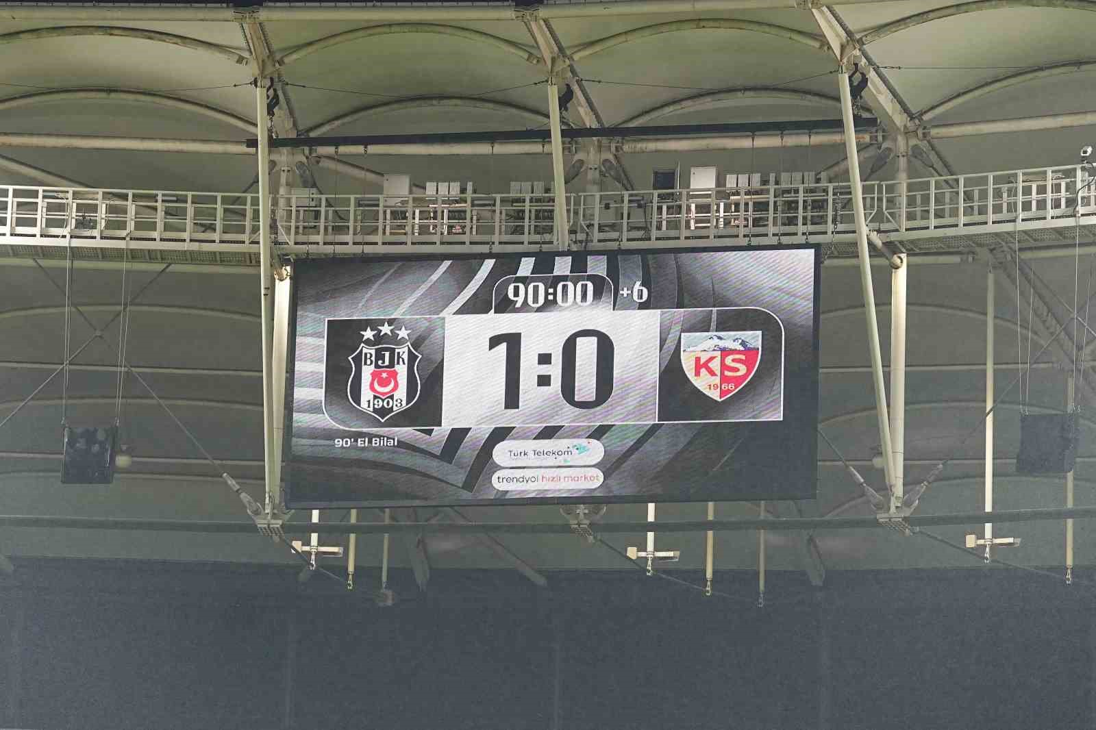 Trendyol Süper Lig: Beşiktaş: 1 - Kayserispor: 0 (Maç sonucu)