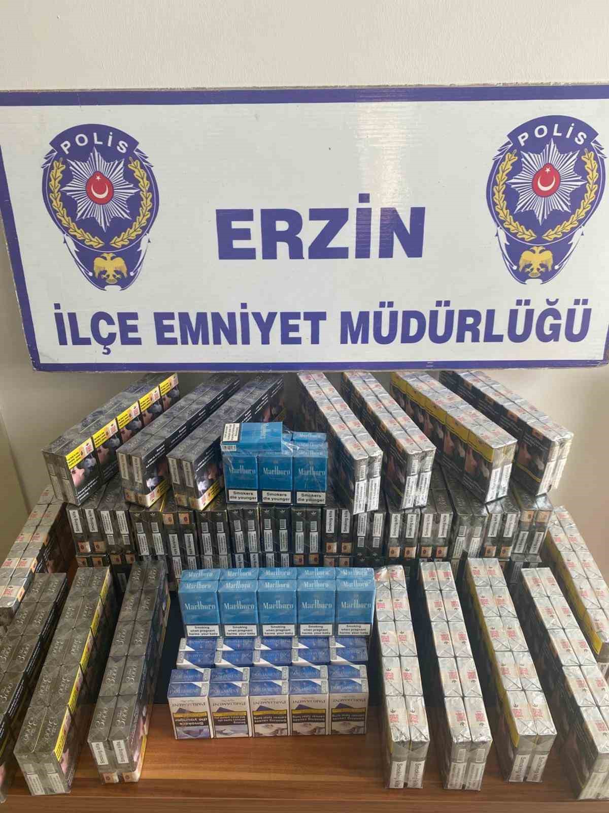 Erzin’de araçtan 510 paket gümrük kaçağı sigara çıktı