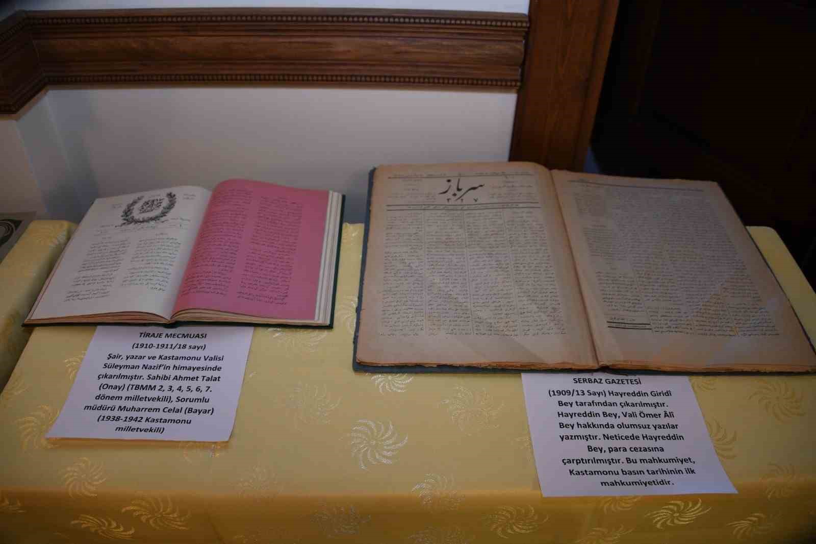 Gazetelerle Kastamonu tarihine ışık tutan sergi kapılarını açtı