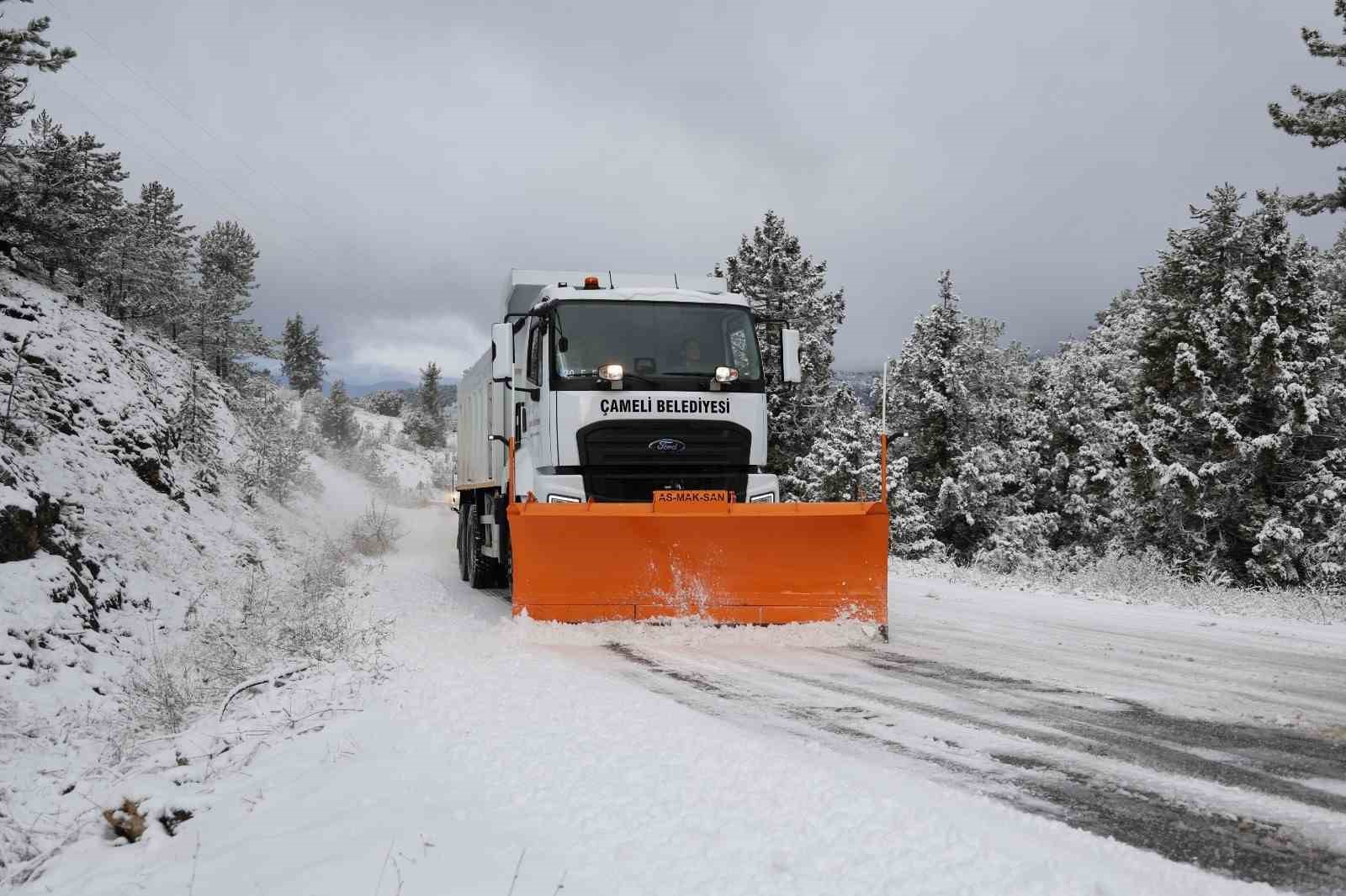 Çameli Belediyesi karla mücadele için teyakkuzda