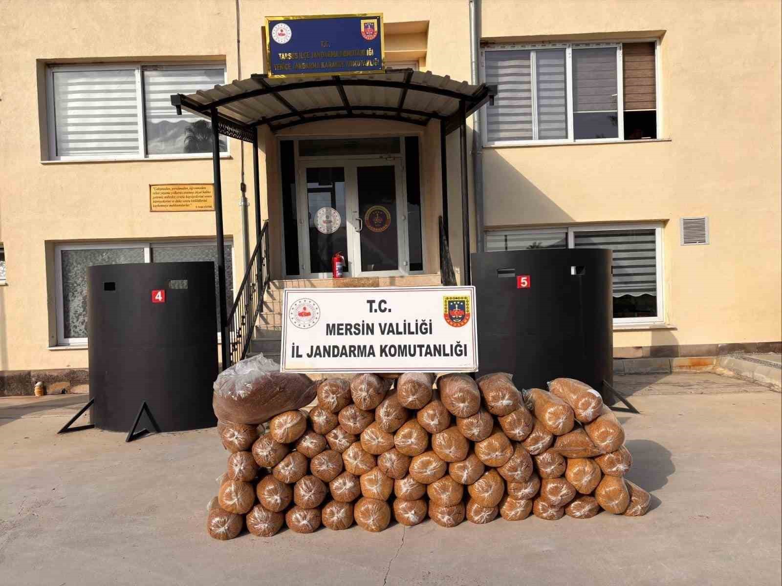 Mersin’de 335 kilo kaçak tütün ele geçirildi