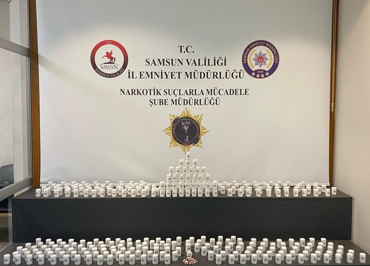 Samsun’da 21 bin 500 uyuşturucu hap ele geçirildi