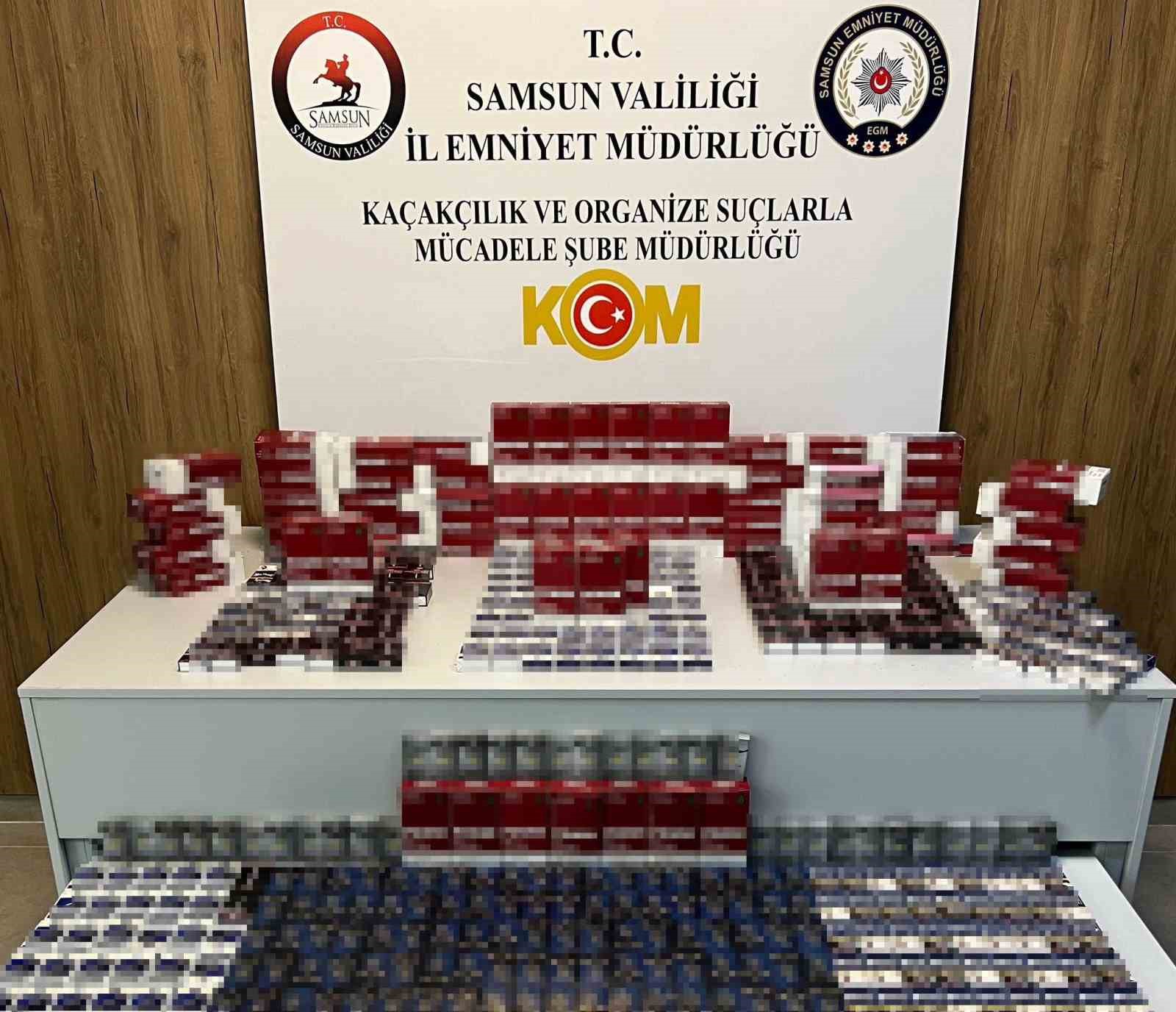 Samsun’da kaçak sigara operasyonu: 23 bin 160 makaron ele geçirildi