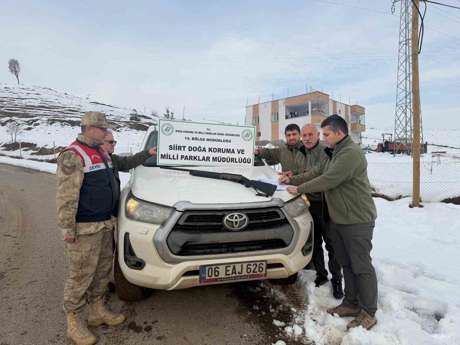 Siirt’te kaçak avlanan şahsa 19 bin lira ceza