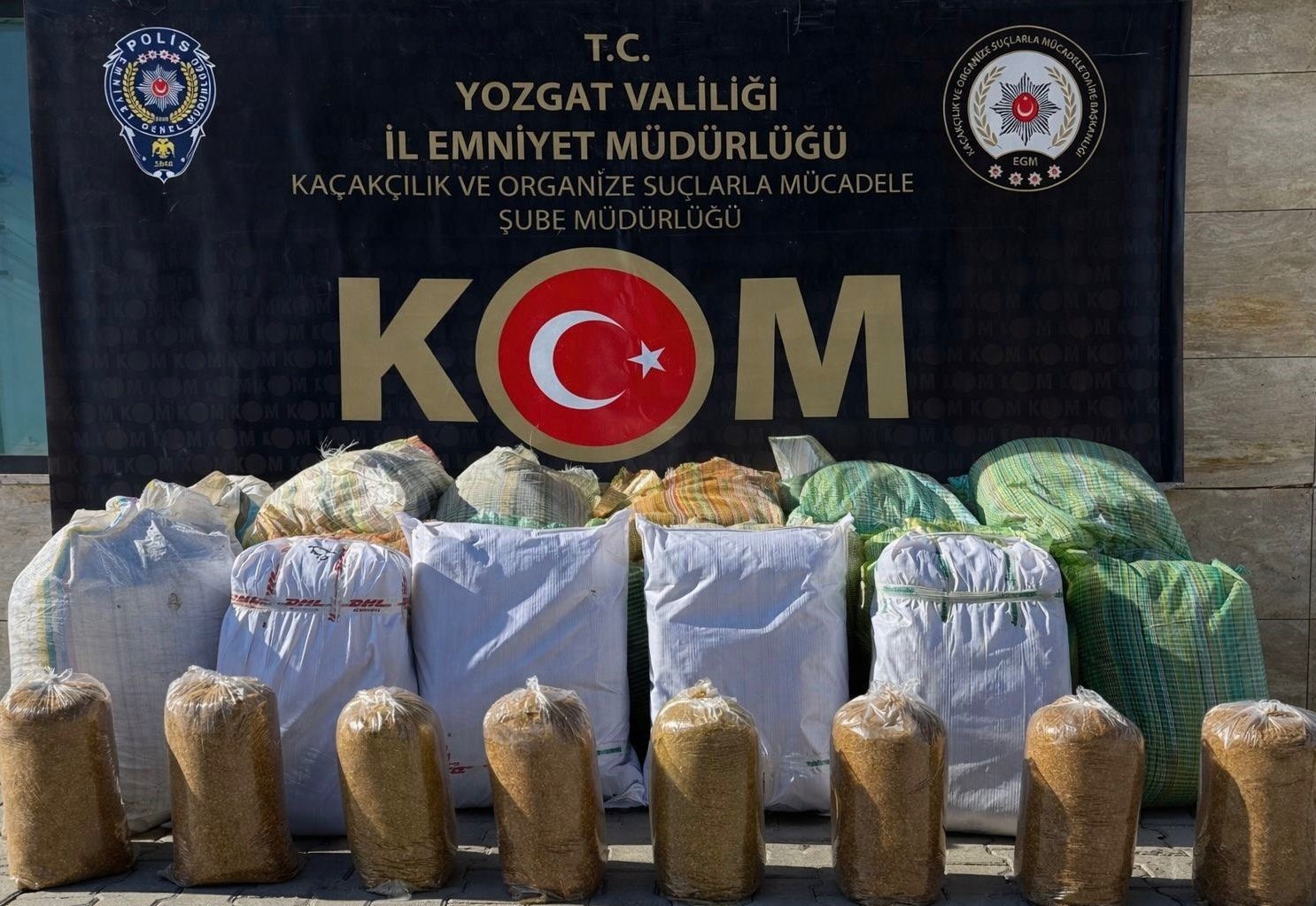 Yozgat’ta 650 kilo tütün ele geçirildi