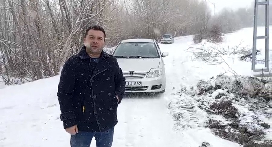 Yozgat’ta mahsur kalan araç özel idare ekiplerince kurtarıldı
